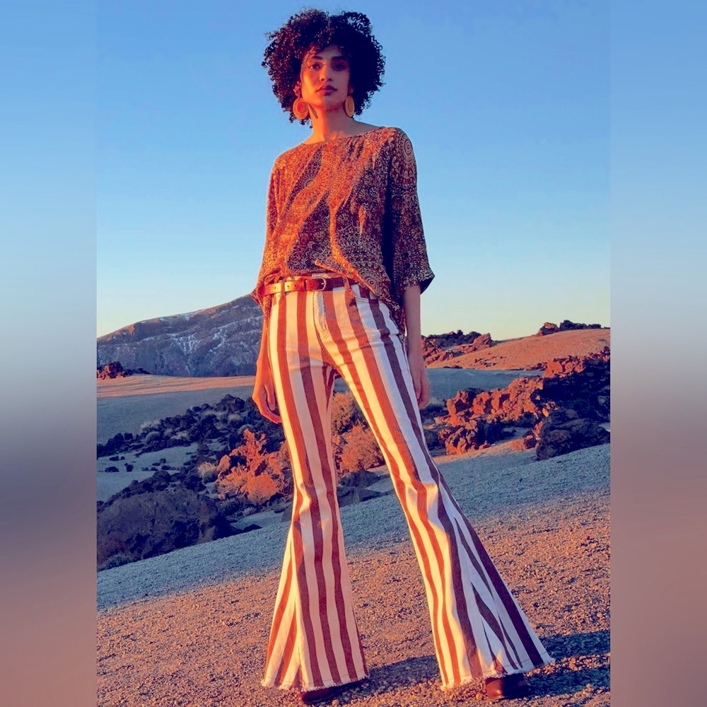 Brand New - Free People Striped Jeans -  Size 26